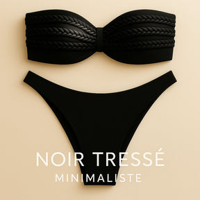 Biquini Noir Tressé